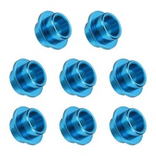 Inline Skate Bearing Bushing Spacers, 8mm 8 Pcs Aluminum Blue