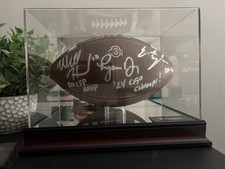 2025 National Champ Game Used Ball Signed by Will Howard Emeka Egbuka Ryan Day