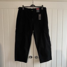 Marks Spencer Ladies Black Cargo Trousers UK 18 Short Length BNWT