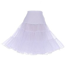 50s Petticoat Skirts Women Vintage Tulle Underskirt Retro Tutu X-Large B-white