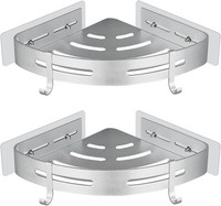 Duschablage Duschregal Ecke Ohne Bohren Duschkorb Wandmontage Klebepad Silber