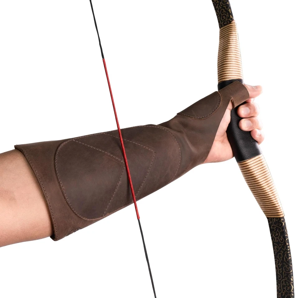 Leather Archery Arm Guard for Men, Women & Youth, Protective Bracer, Full Grain  - Image 3 of 4