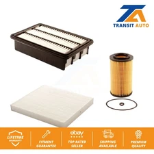 Air Cabin Engine Cartridge Oil Filters (3 Total) Kit For Hyundai Santa Fe 3.3L
