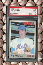 1970 TOPPS # 26 TUG MCGRAW PSA 9 (PLEASE READ DESCRIPTION BOX)