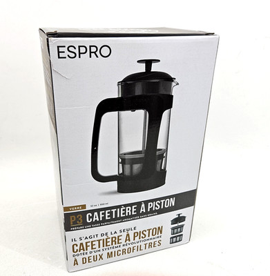 P3 32oz French Press Coffee Maker Patented Double Micro-Filter for GritFree Brew