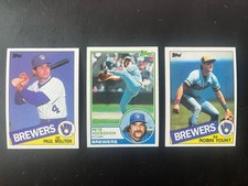 Vintage Milwaukee Brewers 3 card Lot Robin Yount, Paul Molitor, Pete Vuckovich