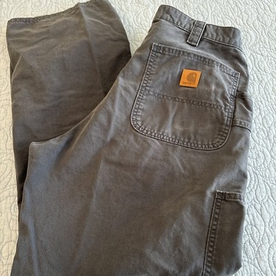Carhartt Size 35(34) x 30(29) B151-NVY Utility Work Pants  Loose Fit Canvas Navy