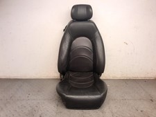 FRONT RIGHT LEATHER SEAT JAGUAR 2000-2006 LATE XK8 X100 BLACK USED CHARCOAL LEG