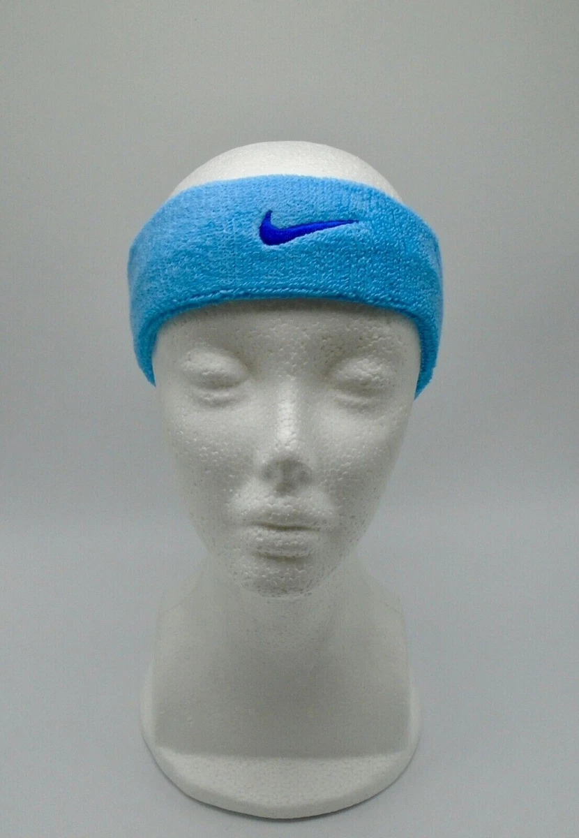 Nike Swoosh Headband OSFM Unisex Adult Vivid Sky/Paramount Blue | eBay