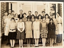 Vtg. Otwell High School Sophomore Class Photo 1928-29 Indiana 5X7 On 7X9 Board