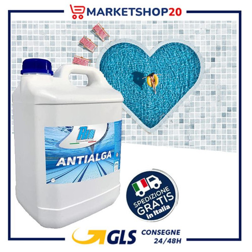 Antialghe Piscina 5 KG Liquido Non Schiumogeno - Dermocompatibile Top