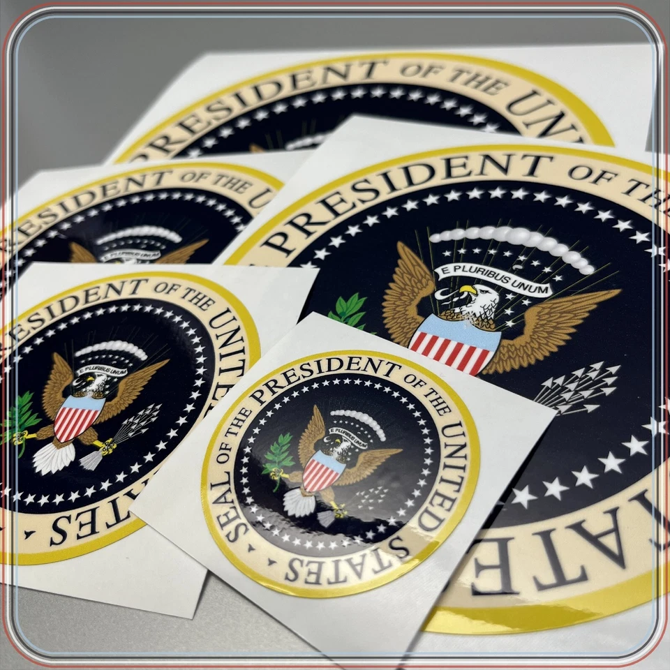 Pegatina laminada sello presidencial elige entre tamaños de 2", 3", 4", 5" o 6" Foto 3 de 4