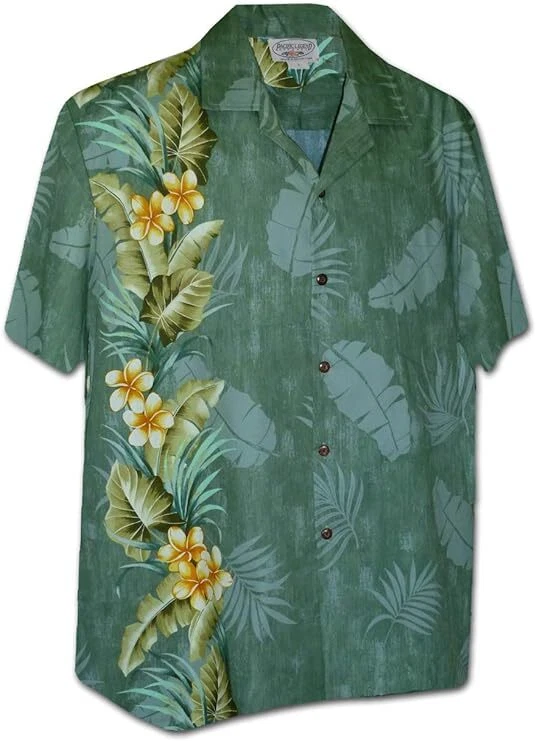 Tropical Plumeria Single Panel Men's Hawaiian Shirt by Pacific Legend
Opens in a new window or tab