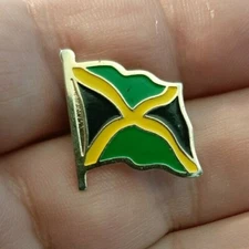 Green Black Yellow Vintage Metal Pinback