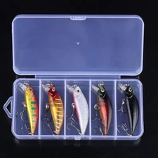 15pcs Sink Lures Mini Fishing Lures for Bass with Tackle Box
