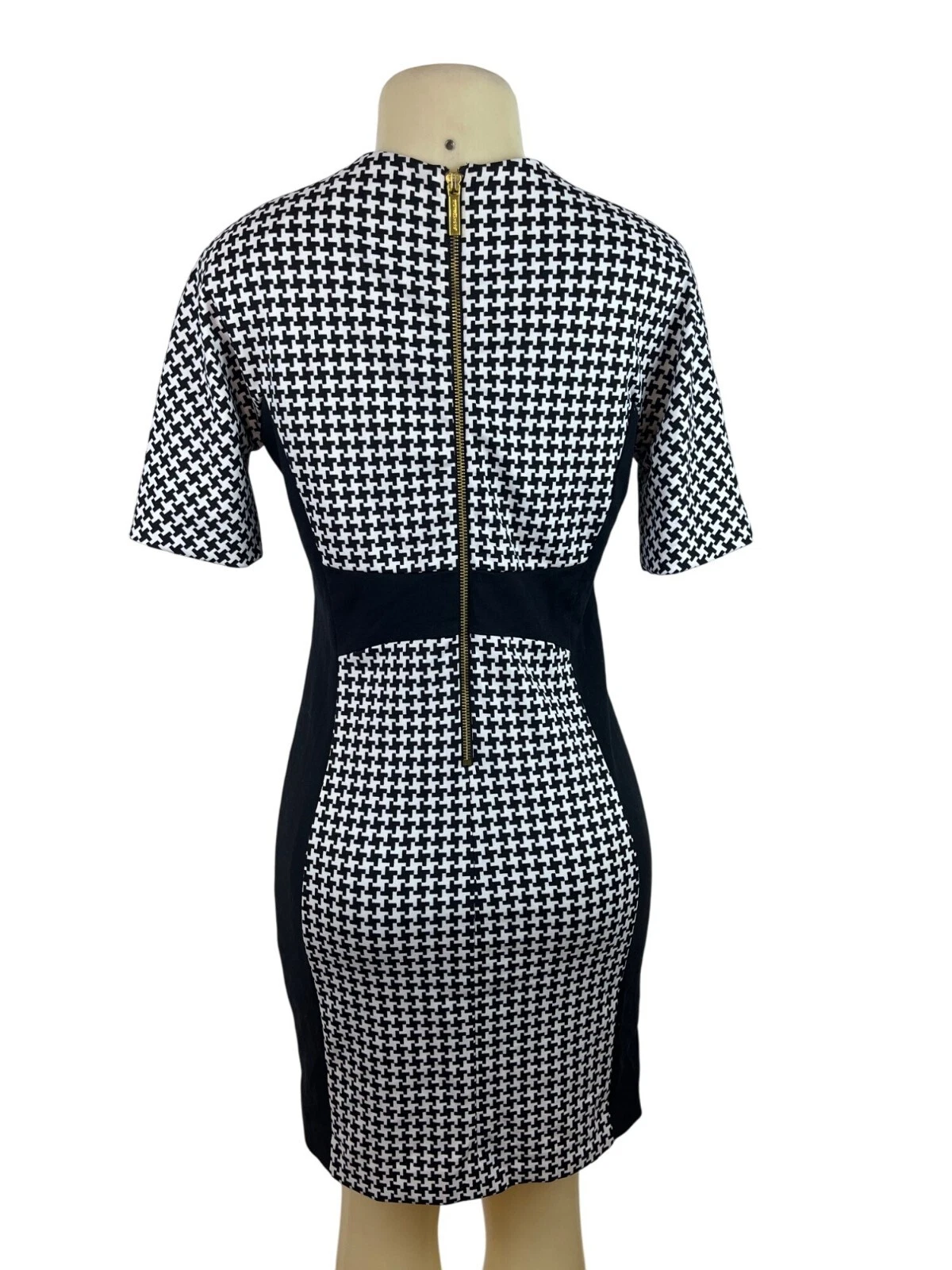 Abito tubino donna Michael Kors bianco e nero manica corta taglia 6