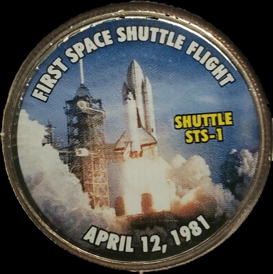 2015 D Colorized Kennedy Half Dollar "First Space Shuttle Flight" | eBay