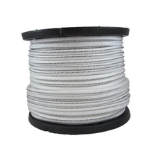 1/2″ 100 ft Bungee Shock Cord White With Black Tracer  Marine Grade Heavy Duty