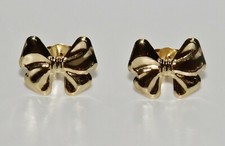 9ct Gold Bow Stud Earrings ~ Gift Boxed