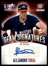 2014 USA BASEBALL BOX SET ALEJANDRO TORAL RC AUTO 139/299 #64 PARALLEL