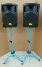 PAIR OF BEHRINGER B212XL 800 WATT 2 WAY PA SPEAKERS W/ STAND