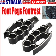 2X Chrome Cut Flying Male Mount Foot Pegs Footrest For Harley Sporster Softail