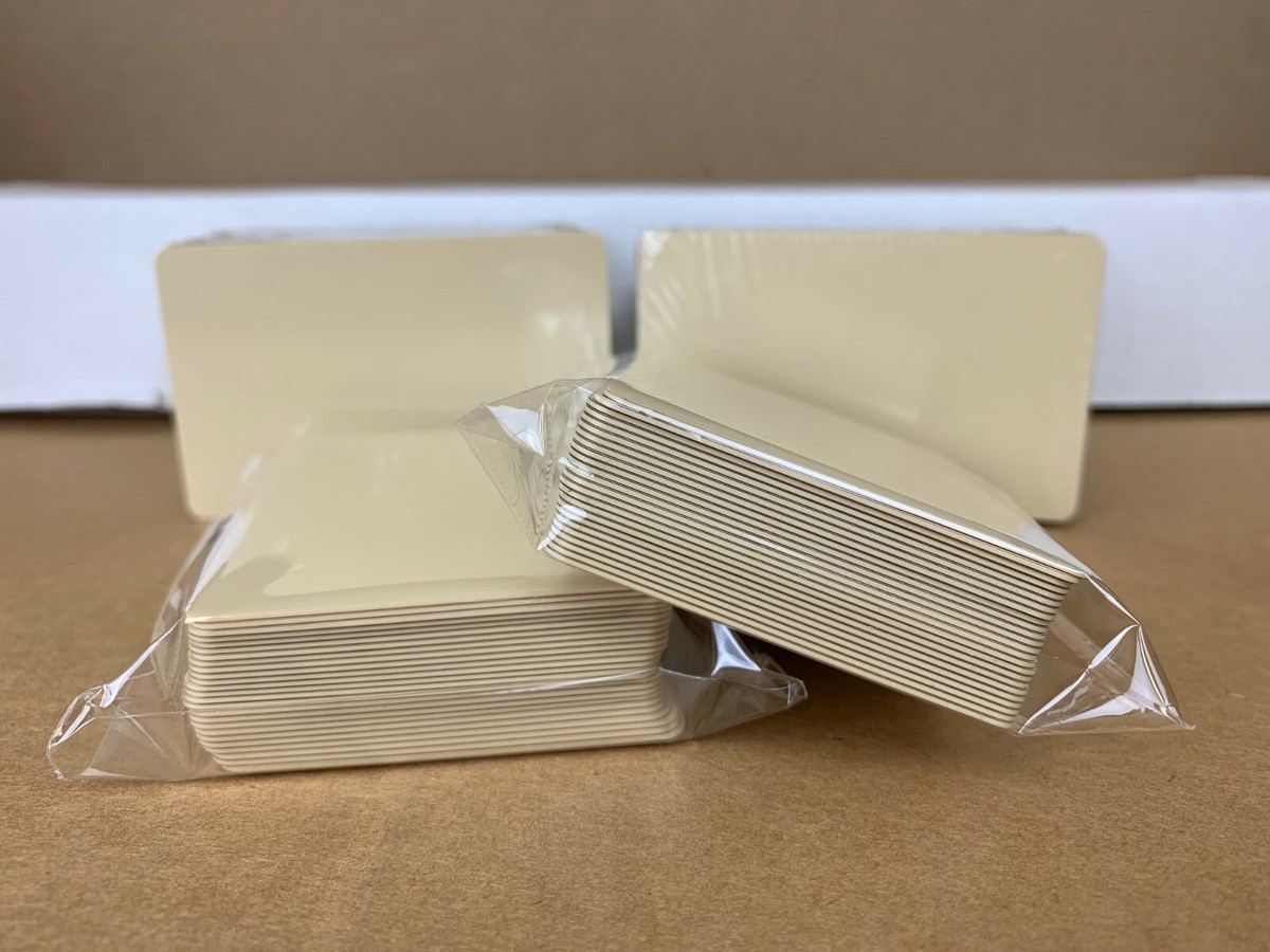 Beige Tan Blank PVC Cards, CR80.30 Mil, Credit Card Size - USA - 100 Pack