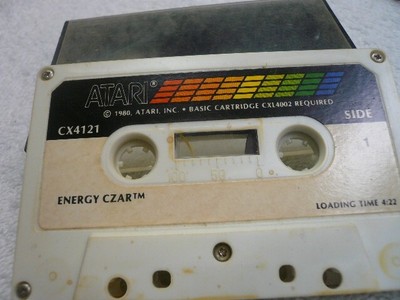Energy Czar  Model CX4121 Atari 400/800 Cassette Operating Manual Free On Line