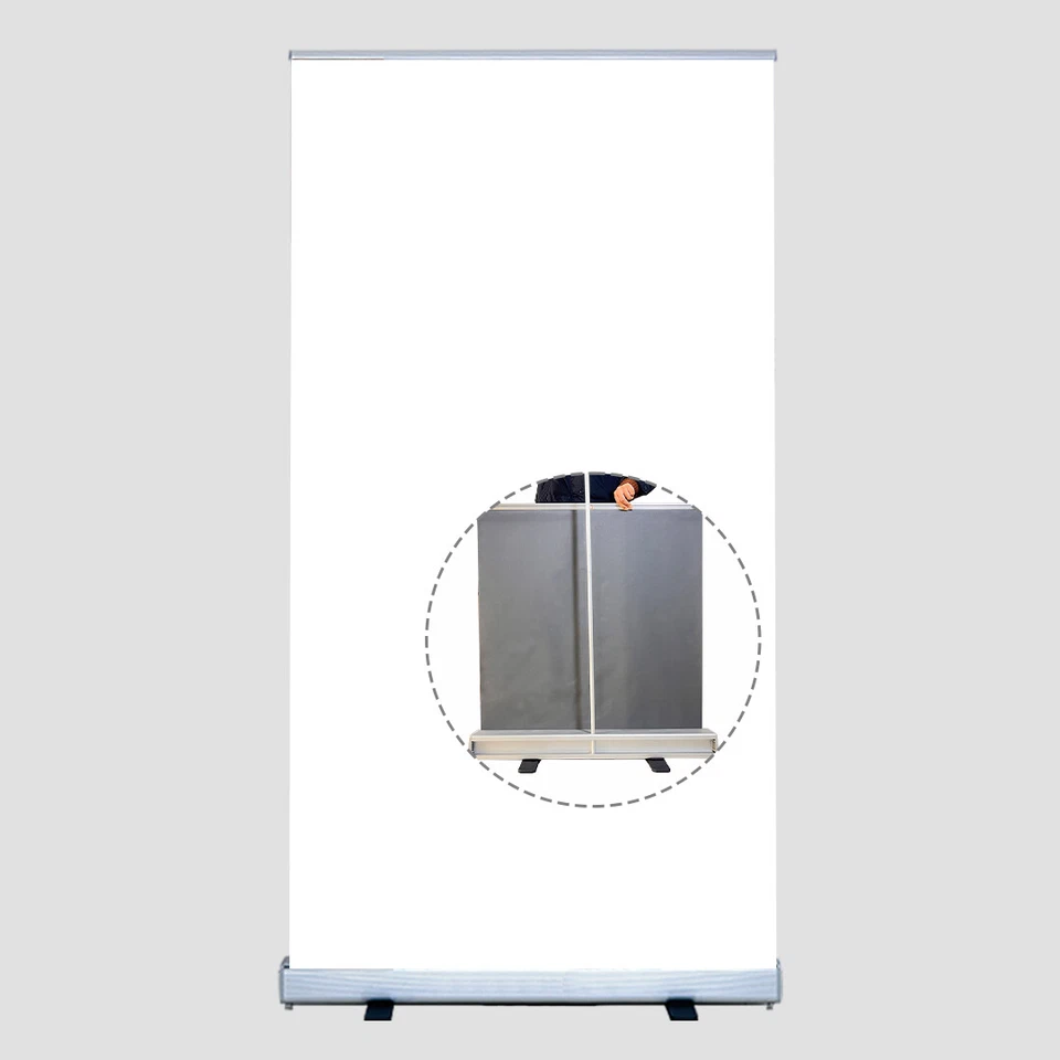 Soporte de telón de fondo retráctil grande blanco para transmisión de fotografías de video Foto 2 de 4