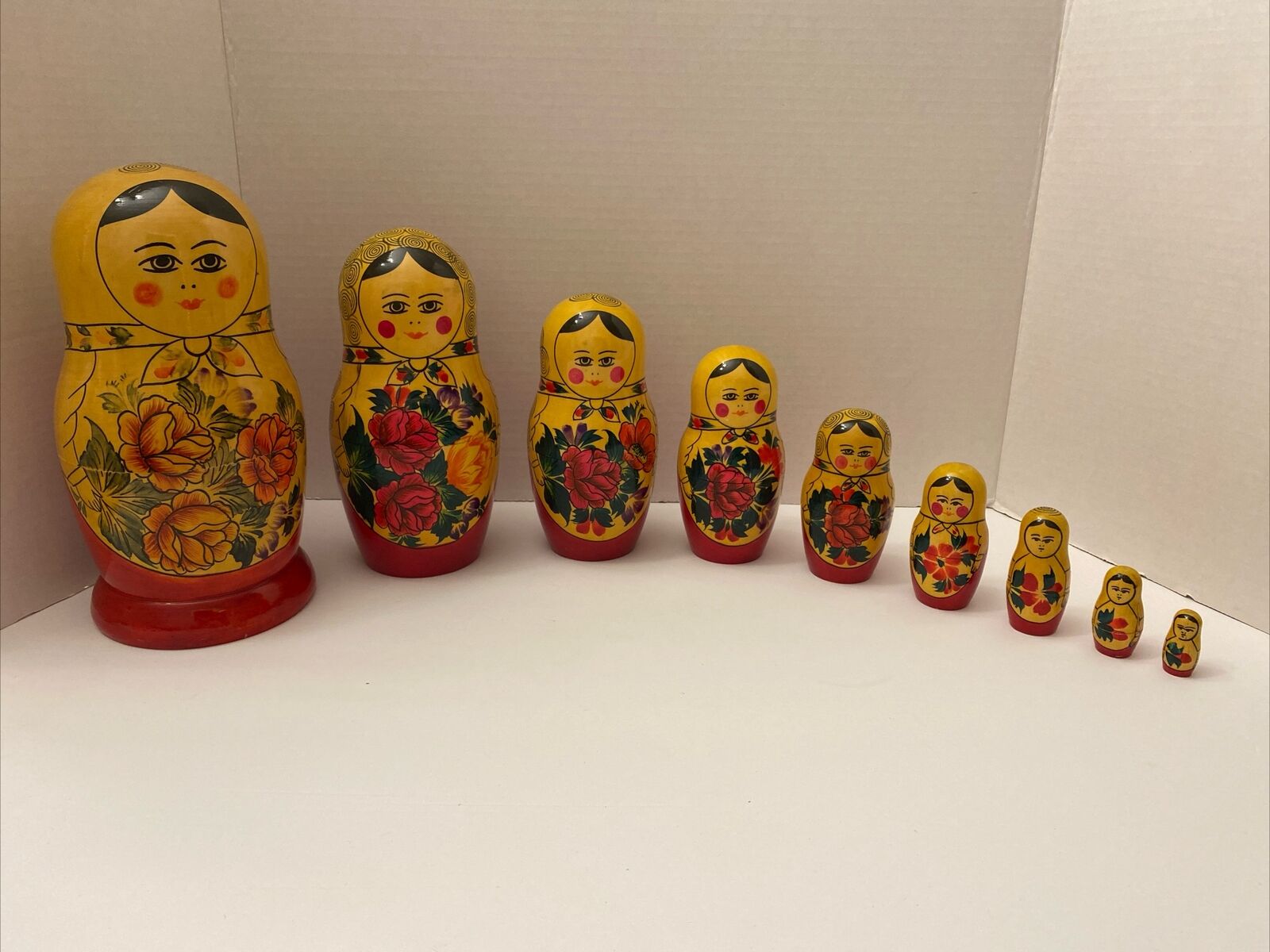 9 Piece Matryoshka 12" Russian Traditional Nesting Dolls Made in Russia