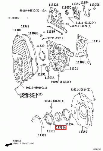 Genuine Hilux LN170 LN167 LN166 LN165 2L 3L 5L Rear Main Oil Crankshaft Seal - Picture 13 of 20