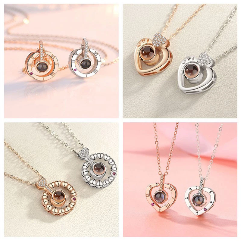 925 Sterling Silver Pendant Necklace Jewelry | Custom Photo Projection  Necklace - 925 - Aliexpress