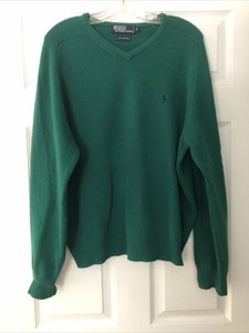 ralph lauren lambswool v neck sweater