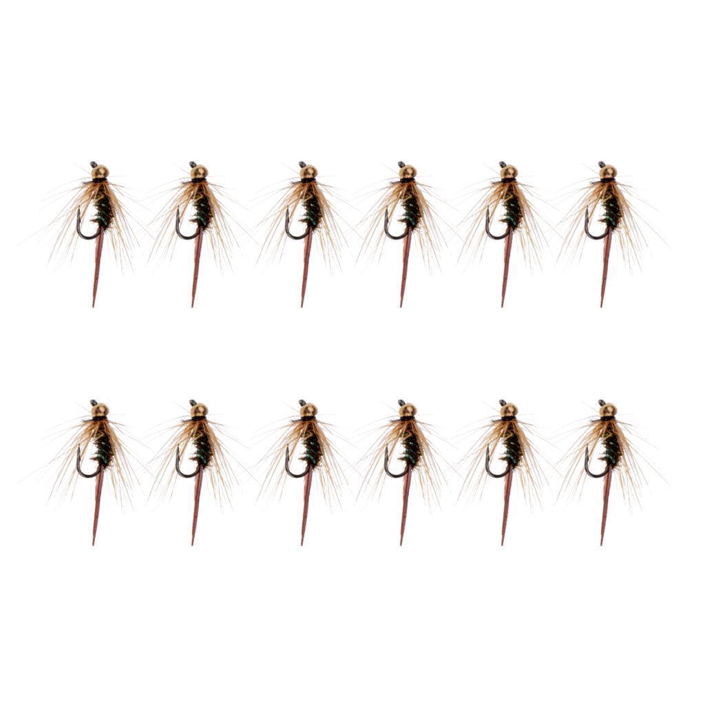12 Pieces Fly Fishing Fishing Baits Artificial Baits eBay