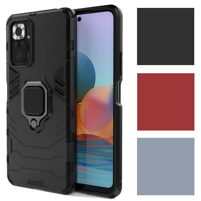 Schutz Hülle für Xiaomi Redmi Note 10 Pro Ring Case Cover Handy Tasche Outdoor 