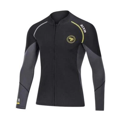 ZCCO Wetsuit Top Men's 1.5mm Neoprene Wetsuits Jacket,Front Zipper Long Sleeves Di...