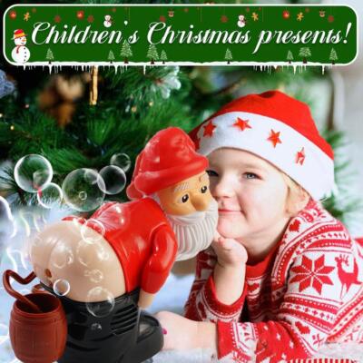 Christmas Bubble Toy Machine Electric Funny Bubble Outdoor Blowing Toys j G1R9