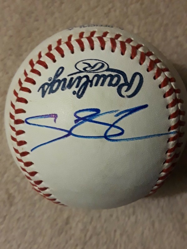MIGUEL SANO MLB ANGELES SIGNED AUTOGRAPH RAWLINGS OFFICIAL MLB BASEBALL TB