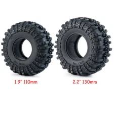 4pcs 1.9''/2.2'' 110/130mm Rock Crawler Tire For 1/10 Axial TRX4 D90 D110 RC Car