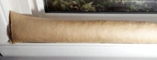 Door Draft Stopper, Cedar Filled, Draft Stopper, Insect Repellent, Beige