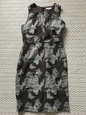 NWT new Banana republic wool blend dress size 4 Brown print metallic thread