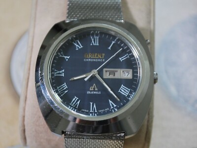 Nice Japan ORIENT Y2127 Chrono ACE S.S. 23J Automatic Men's Watch w/Date /Day