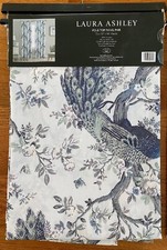Laura Ashley Peacock 2 Window Curtain Panels 38x84 Belvedere Floral New
