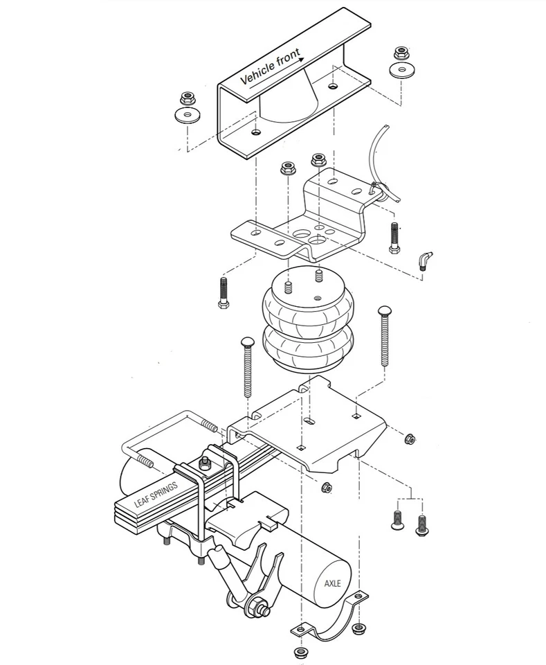 Muelles neumáticos Firestone 2250 Ride Rite para 01-10 Silverado Sierra 2500HD 3500 HD Foto 2 de 3