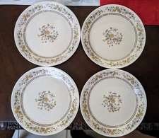 LENOX Temper Ware Sandflowers 8" Salad Plate TemperWare Made in USA Set of 4
