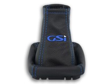 SCHALTMANSCHETTE FÜR OPEL CORSA C SCHALTSACK LEDER STICKEREI GSi DUNKELBLAU