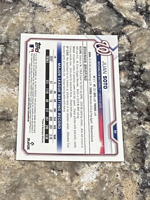 2021 Bowman Chrome Juan Soto #84 Washington Nationals MLB Baseball