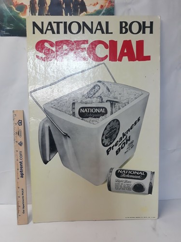 RARE 1975 PREAKNESS and boh natty boh poster national bohemian Baltimore, Md - Picture 2 of 6