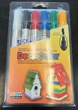 Uchida Of America DecoColor Paint Marker, Primary Colors, 6 per Set