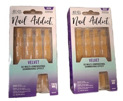 2 Ardell Professional Velvet 3D Multi-dimension Shimmering Effect Glue On Nails 